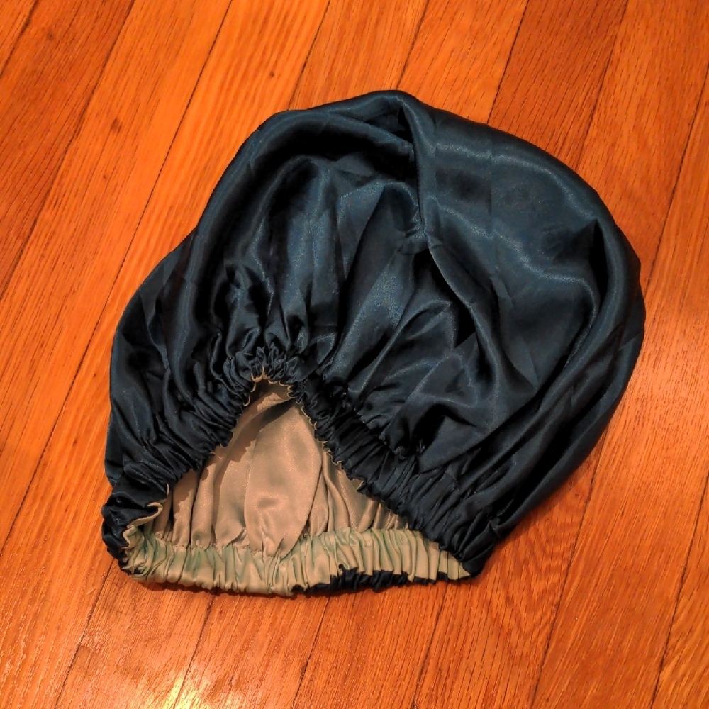 Silky Blue Hair Bonnet